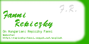 fanni repiczky business card